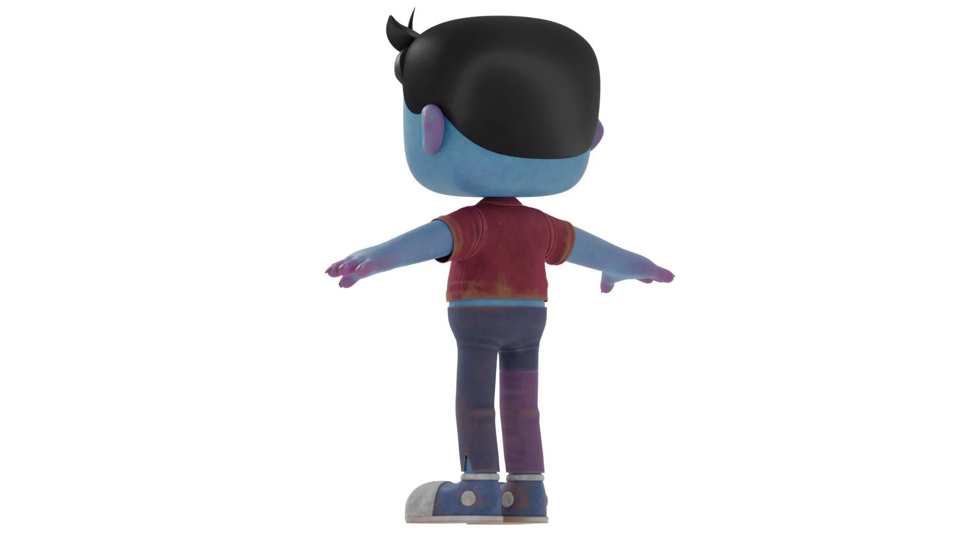 Cartoon Male Zombie 3D character render